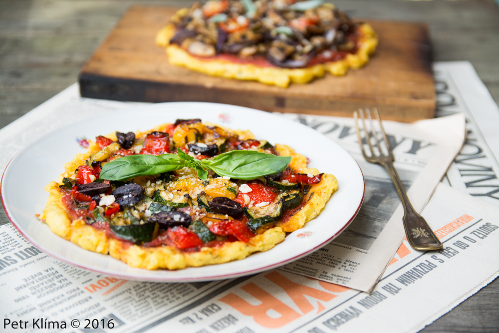 Polentová pizza