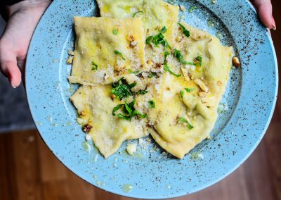 Ravioly s brokolicí a ricottou