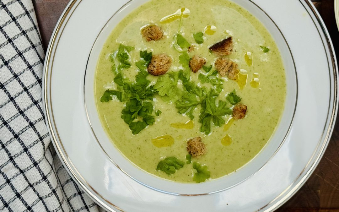 Brokolicová polévka s modrým sýrem