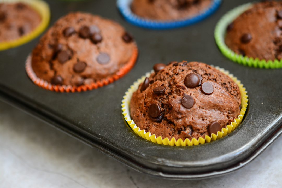Špaldové muffiny s čokoládou