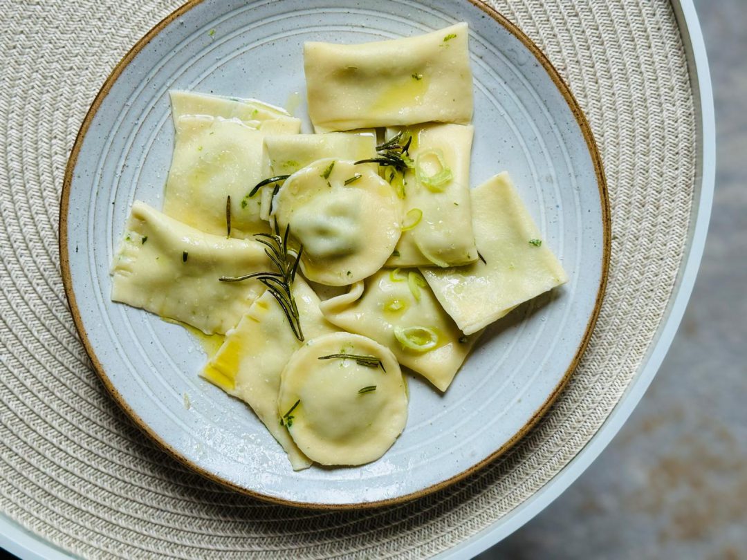 Ravioly s ricottou a špenátem